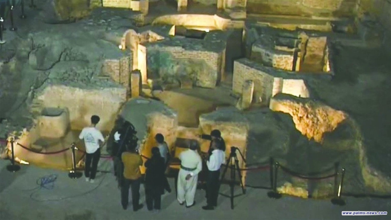 اكتشاف أكثر من 300 قطعة أثرية وحمامًا يعود إلى الحقبة البابانية